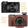 AEXUTDA Case for Canon Powershot G7X Mark III Digital Camera, G7X Mark iii Camera Silicone Case, Anti-Scratch Slim Fit Soft Skin, G7X Mark 3 Accessories with Detachable Lens Cover - Brown view 4