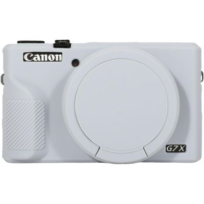 AEXUTDA Case for Canon Powershot G7X Mark III Digital Camera, G7X Mark iii Camera Silicone Case, Anti-Scratch Slim Fit Soft Skin, G7X Mark 3 Accessories with Detachable Lens Cover - Grey