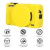 AEXUTDA Case for Canon Powershot G7X Mark III Digital Camera, G7X Mark iii Camera Silicone Case, Anti-Scratch Slim Fit Soft Skin, G7X Mark 3 Accessories with Detachable Lens Cover - Yellow view 3