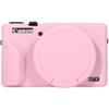 AEXUTDA Case for Canon Powershot G7X Mark III Digital Camera, G7X Mark iii Camera Silicone Case, Anti-Scratch Slim Fit Soft Skin, G7X Mark 3 Accessories with Detachable Lens Cover - Pink view 1