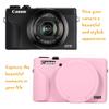 AEXUTDA Case for Canon Powershot G7X Mark III Digital Camera, G7X Mark iii Camera Silicone Case, Anti-Scratch Slim Fit Soft Skin, G7X Mark 3 Accessories with Detachable Lens Cover - Pink view 4