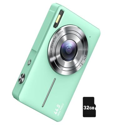 DirectNine Basics Digital Camer - FHD 1080P 44MP Self Timer, Continuous Shooting, and Anti-Shake Capabilities, Green