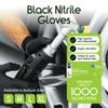 Inspire Case of 1000 Nitrile Gloves | THE ORIGINAL Quality Black Disposable Glove Latex Free | 4.5 Medical Cooking Cleaning Mechanic (Black Size Large) view 2