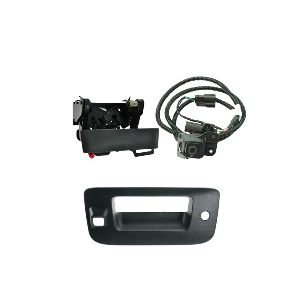 Rear View Camera W/Tailgate Handle & Bezel Kit for Chevy for Silverado 1500 10-13 for Silverado 2500HD/3500HD 10-14,for GMC for Sierra 1500 10-13 for Sierra 2500HD/3500HD 10-14 Truck