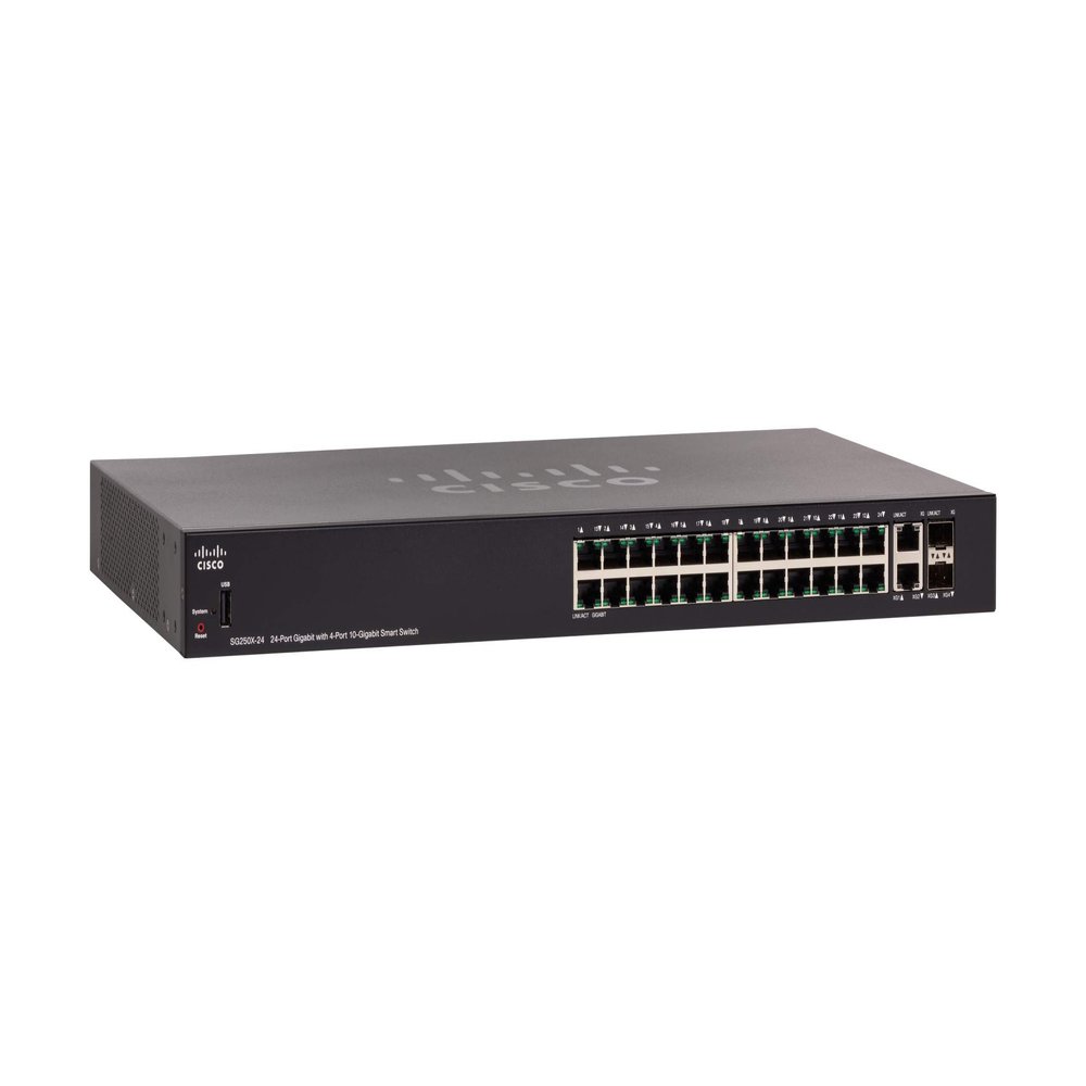 Cisco SG250X-24-K9 24 Ports Non PoE Manageable Ethernet Switch (Renewed)