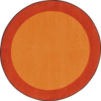 All Around Round Classroom Carpet Orange - 5 ft. 4 in.