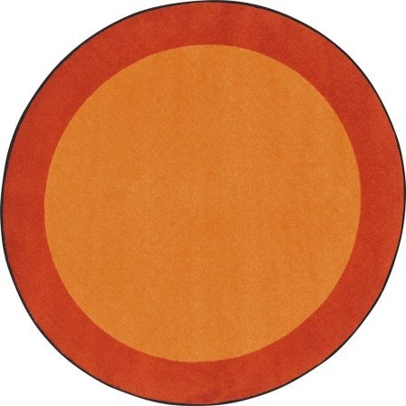 All Around Round Classroom Carpet Orange - 5 ft. 4 in.