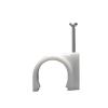 100PCS 4/5/6/7/8/9/10mm Wire Clamp Line Buckle Fixing White Round Steel Nail Wall Hanging Screw Cable Clips (Color : 100PCS, Size : 6mm) view 1
