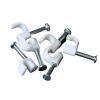 CHATROOM 100 PCS 7MM Circle Cable Wire Wall Hanging Screw Clips Cable Clips White view 1