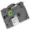 12mm Black on White Laminated Label Tape Compatible with TZe231 PTouch, default view 3