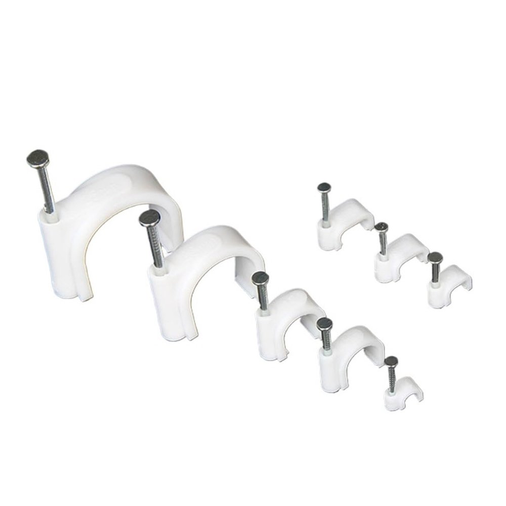 100 Pcs U-Shaped Buckle Cable Clips with Steel Nails 4/5/6/8/10-15mm Wire Fixing Wall Fixation Wire Retainer Network Cable (Color : 100pcs, Size : 12mm)