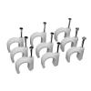 100Pcs U Shape Nail Clip Circle Cable Pipe Fixing Wall Hanging PVC Pipe Wall Clamp for 4-16mm Dia Wire Line Buckle Management (Color : 100PCS, Size : 8mm) view 1