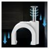 100Pcs U Shape Nail Clip Circle Cable Pipe Fixing Wall Hanging PVC Pipe Wall Clamp for 4-16mm Dia Wire Line Buckle Management (Color : 100PCS, Size : 8mm) view 3