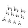 100pcs Cable Fixed 6mm Flat Or Round Or Circle Path Cable Clips with Nail, Wire U Circle Cable Clamp with Nail view 1