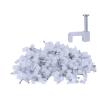 CHATROOM 100pcs Cable Wire Clips 7mm Cable Management Electrical TV Speaker Wire Cord Tie Holder Single Coaxial Nail Clamps view 1