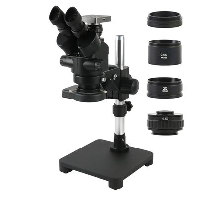 Microscope Accessories Kit 3.5X-90X Simul-Focal Stereo Microscope Trinocular Microscope + Single Arm Stand + 4K 1080P HDMI VGA USB Video Microscope Camera Microscope Slides ( Color : 37MP HDMI USB )