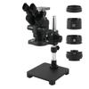 Microscope Accessories Kit 3.5X-90X Simul-Focal Stereo Microscope Trinocular Microscope + Single Arm Stand + 4K 1080P HDMI VGA USB Video Microscope Camera Microscope Slides ( Color : 37MP HDMI USB ) view 1