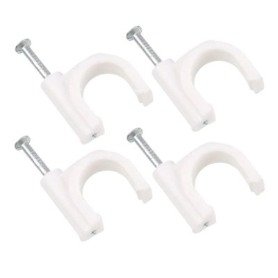 100PCS Round Cable Wire Clips 4mm 6mm 8mm 10mm Cable Management Electrical Wire Cord Tie Holder Circle Cable Clips (Size : 6mm 100pcs)