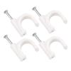 100PCS Round Cable Wire Clips 4mm 6mm 8mm 10mm Cable Management Electrical Wire Cord Tie Holder Circle Cable Clips (Size : 6mm 100pcs) view 1