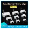 100pcs 4mm-16mm Plastic Cable Clip Wire Cord Fastener Telephone Line Tie Fixer Organizer Wall Clamp (White) (Size : Flat 10mm 100PCS) view 3