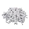100pcs 4mm-16mm Plastic Cable Clip Wire Cord Fastener Telephone Line Tie Fixer Organizer Wall Clamp (White) (Size : Flat 10mm 100PCS) view 4