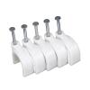 100pcs 5mm Round Steel Nail Cable Wire Wall Hanging Screw Clips Cable Clip for White (Color : White, Size : 100pcs 5mm) view 1