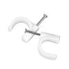100pcs 5mm Round Steel Nail Cable Wire Wall Hanging Screw Clips Cable Clip for White (Color : White, Size : 100pcs 5mm) view 2