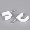 100pcs 5mm Round Steel Nail Cable Wire Wall Hanging Screw Clips Cable Clip for White (Color : White, Size : 100pcs 5mm) view 3