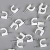 100pcs 5mm Round Steel Nail Cable Wire Wall Hanging Screw Clips Cable Clip for White (Color : White, Size : 100pcs 5mm) view 4