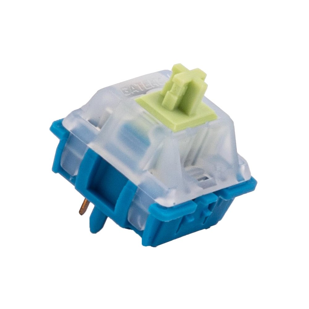 GATERON CM Linear Keyboard Switches, 5 Pin Light Blue 20mm Dual-Stage Spring Factory Pre-lubed 55gf Key Switches for MX Mechanical Keyboard(35PCS)