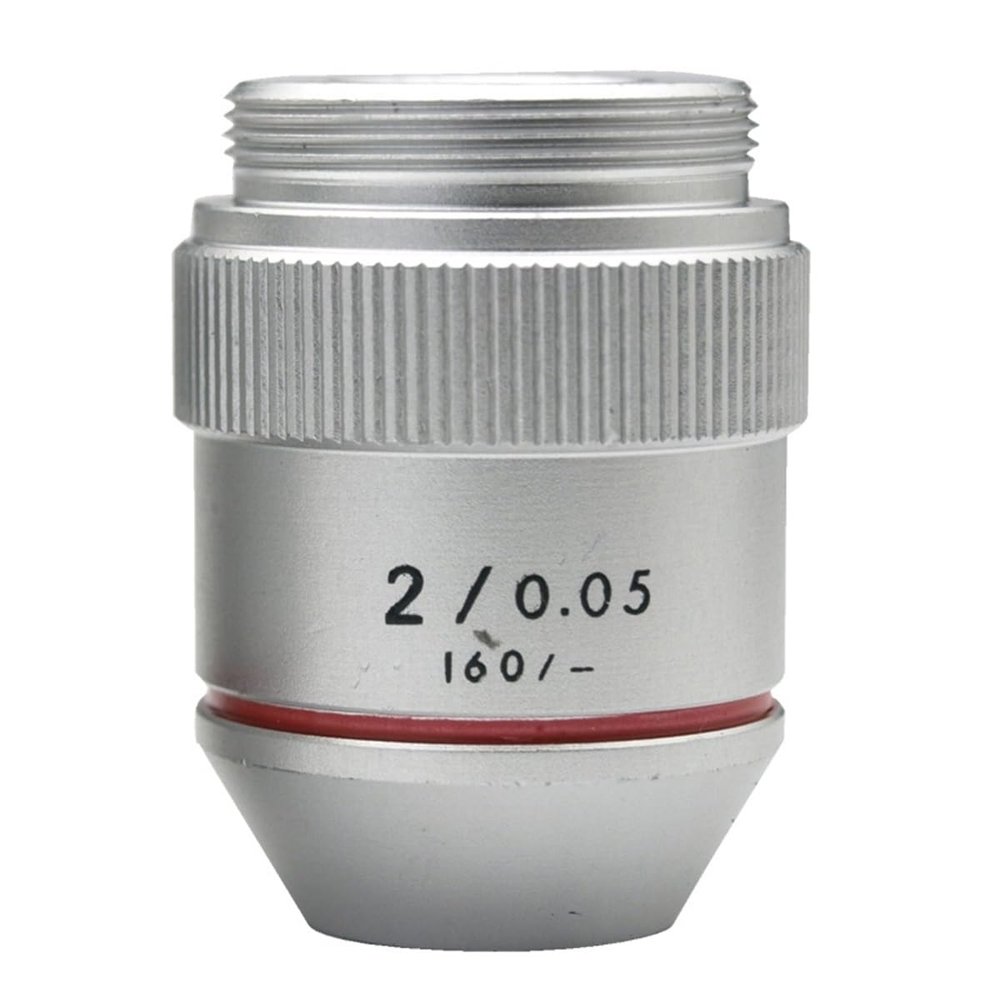 JOEBO Microscope Kit 1PCS 195 1X 2X RMS Achromatic Objective Lens Microscope Lens Adapters (Color : 2X)