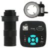 Microscope Accessories Kit 4K 2K 1080P 48MP 55MP HDMI USB Electronic Eyepiece Video Microscope Camera + 130X Adjustable Zoom C mount Lens 56 LED Ring Light Microscope Slides ( Color : 48MP Camera with view 1