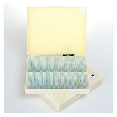 JOEBO Microscope Kit 200 PCS Prepared Basic Science Microscope Slides with Plastic Box Microscope Lens Adapters