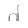 4/5/6/7/8/9/10mm Wire Clamp Line Buckle Fixing White Round Steel Nail Wall Hanging Screw Cable Clips (Color : 100PCS, Size : 6mm) view 1