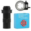 Microscope Accessories Kit 4K 2K 1080P 48MP 55MP HDMI USB Electronic Eyepiece Video Microscope Camera + 130X Adjustable Zoom C mount Lens 56 LED Ring Light Microscope Slides ( Color : 55MP Camera with view 1