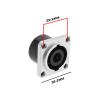 Create idea 2PCS NL8MPR Panel Mount Receptacle Socket Connector 8 Pole D-Type Twist Lock Audio Speakon Adapter for NL8FC NL8FX NLT8X NL8FC NL8FX Silver Plated view 4