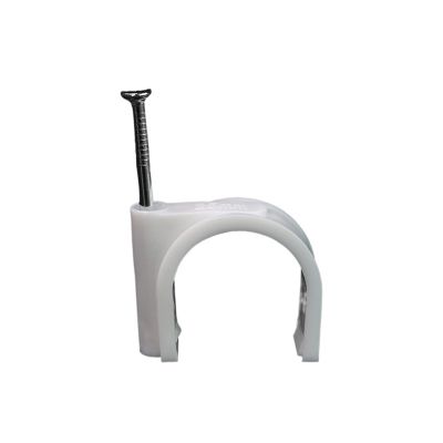 100PCS Round Cable Wire Clips 4mm 6mm 8mm 10mm Cable Management Electrical Wire Cord Tie Holder Circle Cable Clips (Color : Round 8mm 100PCS)