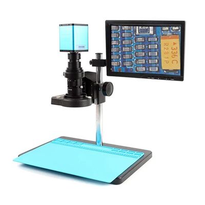 ZTBH Microscope Accessories Kit IMX385 Freely Adjustable Stand HDMI Video Industrial Microscope Camera System Video Recorder 200X Zoom C Mount Lens Microscope Slides (Color : B, Size : Not Function)