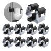 3-H Mop and Broom Holder Wall Mount 8 Pack, Broom Holder for Garage Garden Shed Storage System Laundry Room Home Kitchen Organization (Black) view 1