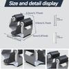3-H Mop and Broom Holder Wall Mount 8 Pack, Broom Holder for Garage Garden Shed Storage System Laundry Room Home Kitchen Organization (Black) view 3