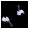 CHATROOM PE Plastic 4mm Circle Cable Clip C Shaped High Carbon Steel Nails Cable Clips Wire Wall Holder 100pcs/pack view 2