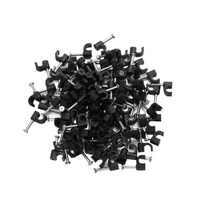 100 Pcs Wire Holders Cords Cable Fixer Wire Buckle Cable Wire Clips Wire Staples Cord Clips Cord Organizer Clips (Color : 100PCS, Size : 1.7X1.2cm)