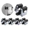 3-H 4 Pack Mop and Broom Holder Big Size Hanging 1 KG Extra,Broom Holder Wall Mount for Hanging and Organizing Shove Rake Yard Tools in Shed Kitchen Laundry Room Bathroom Garden(black view 1