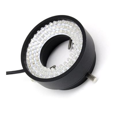 Microscope Kit Microscope Top LED Ring Light Source, Industrial Camera CCD Vision Light Source Inner Diameter 50 mm 96 LED Ring Lamp, Adjustable Brightness Microscope Illumination Microscope Lens Adap