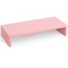 TEAMIX Pink Monitor Riser-20L inch, Wood Monitor Stand for Desk, Sturdy TV/Screen/PC/Printer/Laptop Riser,Computer Shelf with Storage TV Holder for Home Office (Pink, 20 inch) view 1