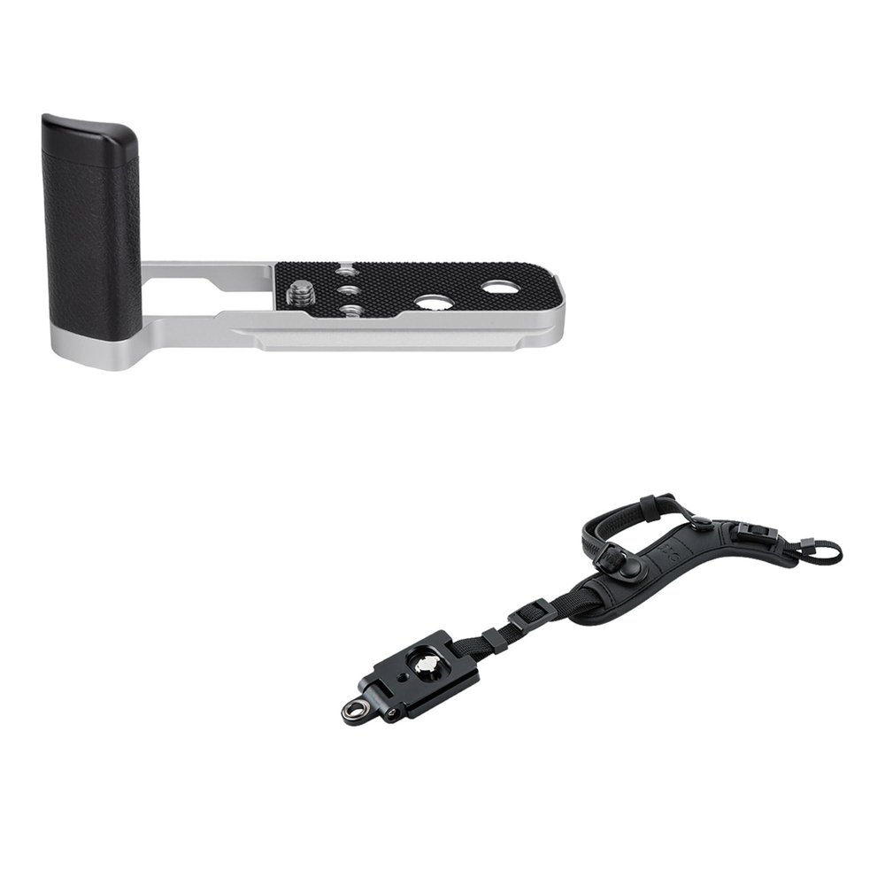 JJC Metal Hand Grip Handle L Bracket & Hand Strap for Fuji Fujifilm X100V Camera