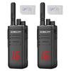 2 pcs global-ptt G5 4G LTE walkie Talkie Long Range Two Way Radio for Adults Work Communication Unlimited Distance Professional 16CH intercom 5000 Miles with yearly SIM (2blackflagewithSIM) view 1