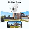 Hiseeu 3K Outdoor Wired Security Camera System with 8CH 5MP DVR,8 x 5MP IP67 PTZ CCTV Cameras,360Coverage,Smart Dual Light & Audio,Person/Vehicle Detection,3TB HDD,100ft Night Vision,24/7 Recording view 3