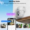Hiseeu 3K Outdoor Wired Security Camera System with 8CH 5MP DVR,8 x 5MP IP67 PTZ CCTV Cameras,360Coverage,Smart Dual Light & Audio,Person/Vehicle Detection,3TB HDD,100ft Night Vision,24/7 Recording view 4