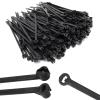 200pcs Push Mount Zip Ties, 4" Cable Zip Tie with Stainless Steel Metal Tooth Locking Device, Self Locking Straps Heavy Duty Nylon Zip Tie Clips for Industry, Auto, Construction, Electronic (4inch) view 1